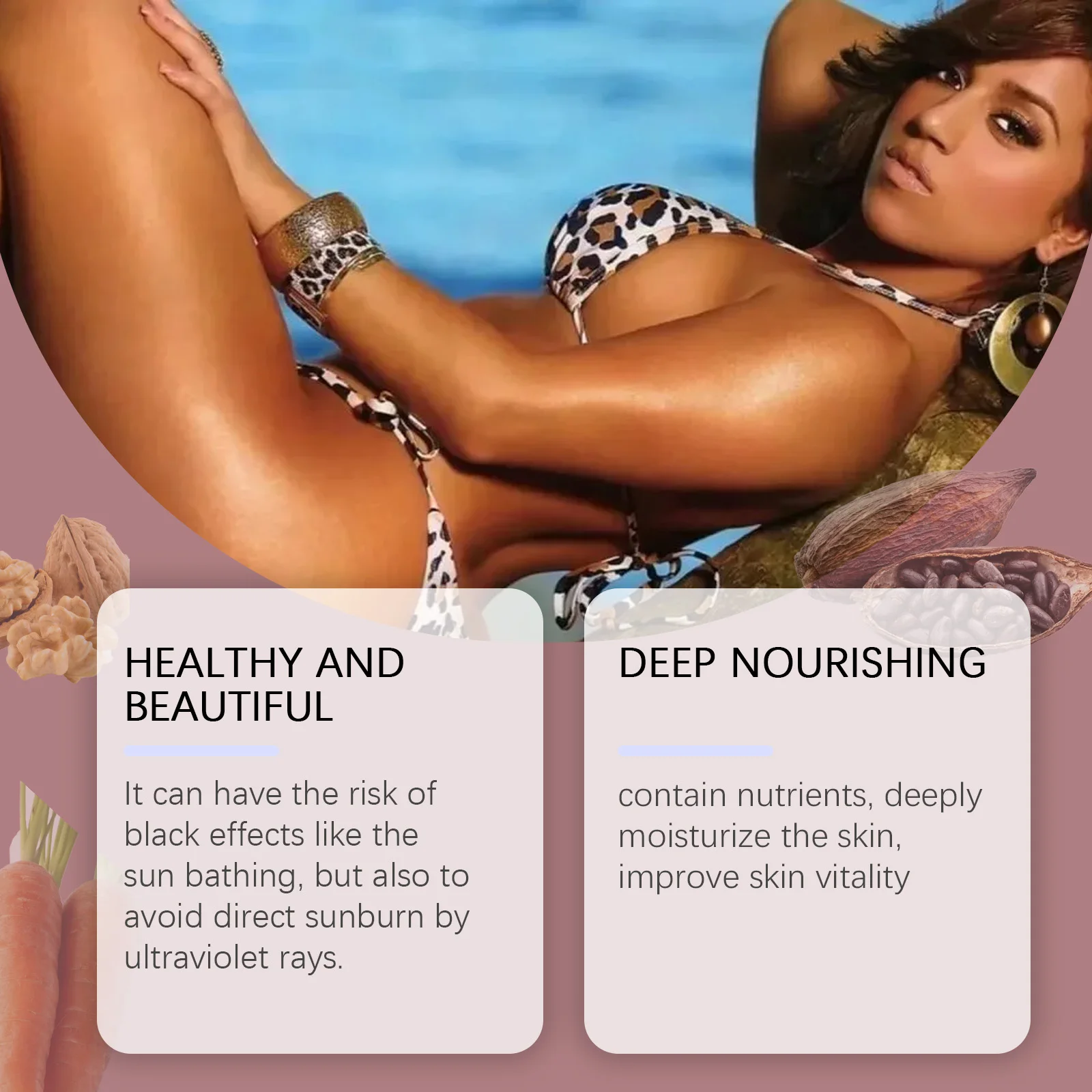 Tanner Cream Sunburn Repair Nourishing Skin Moisturizer Improving Dryness Sunbed Summer Beach Fake Tan Tanning Accelerator Cream