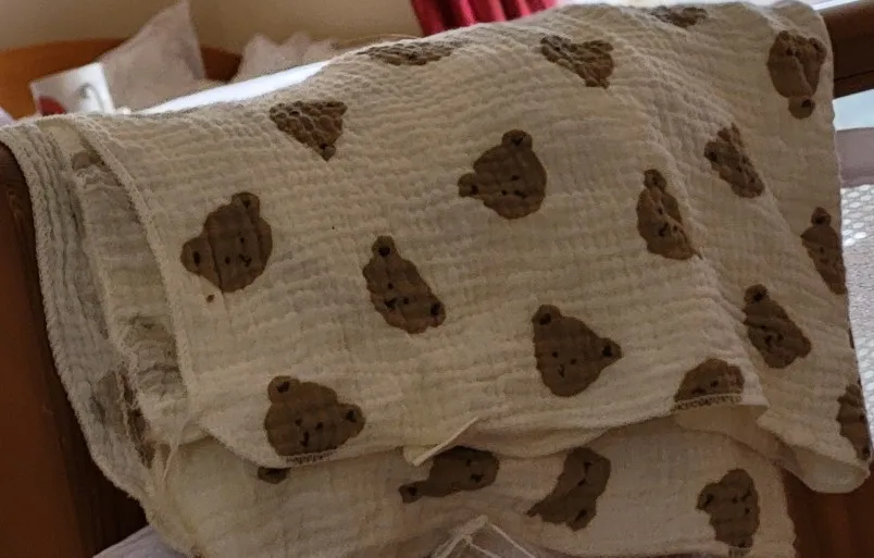 80X65cm Muslin Squares Baby Swaddle Blanket Newborn Diaper Bedding Cotton Stroller Blankets Babies Accessories Infant Nap Cover photo review