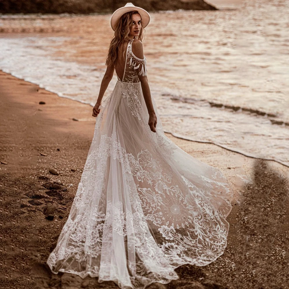 boho beach wedding dress