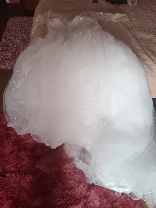 customized Luxury 2025 Wedding Dress Illusion Neck Long Sleeves Lace Appliques Beads Bride Gowns Robe Mariage Vestidos De Novia