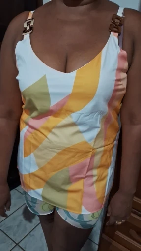 Women's Elegant Solid Chiffon V-Neck Blouse photo review