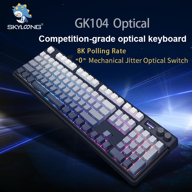 SKYLOONG Optical Switches Keyboard 8k Polling Rate USB-C Wired RGB Backlit GK75/GK87/GK980/GK104 Low latency Gaming Keyboard 1