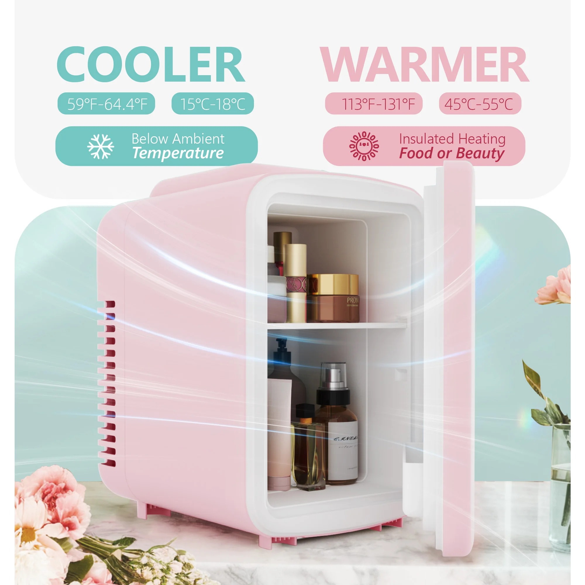 ICYGLEE Car Refrigerator 4L Mini Refrigerator Refrigeration and Heating Heating Storage Cold and Warm Insulation Box for Bedroom 2