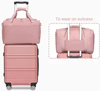 Ensemble de valises KONO 4 pièces : 20+24+28 pouces + sac de voyage, coque rigide ABS+PC avec serrure TSA et roulettes silencieuses, idéal pour toute la famille 2