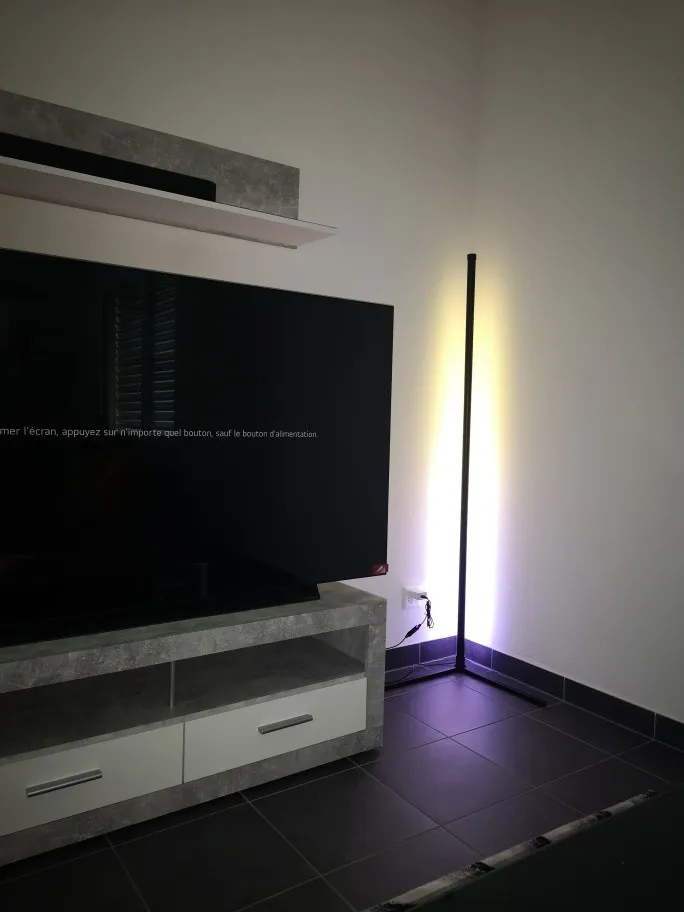 lampe de chevet Lampadaire d'angle sur pied Tuya Smart RGB LED, éclairage d'ambiance pour chambre à coucher, décoration salon nordique pour la maison lampadaire de salon luxe, lampadaire led sur pied, 150cm photo review