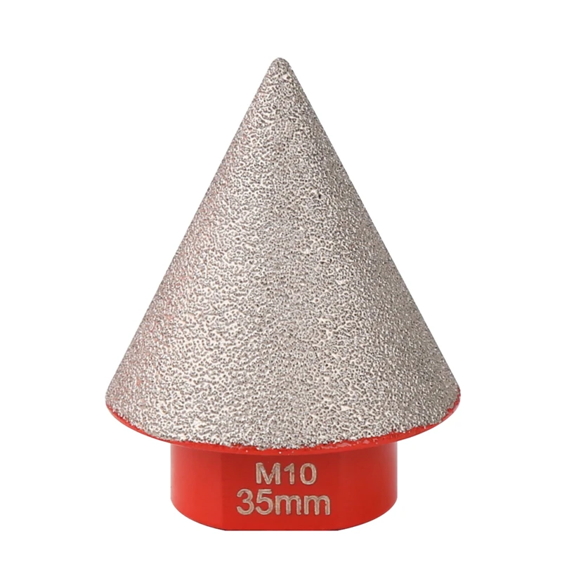 35mm M10 Thread Vacuum Brazed Diamond Chamfer Beveling Drill Bit For Marble Tile Ceramic Holes Trimming Finishing Countersink