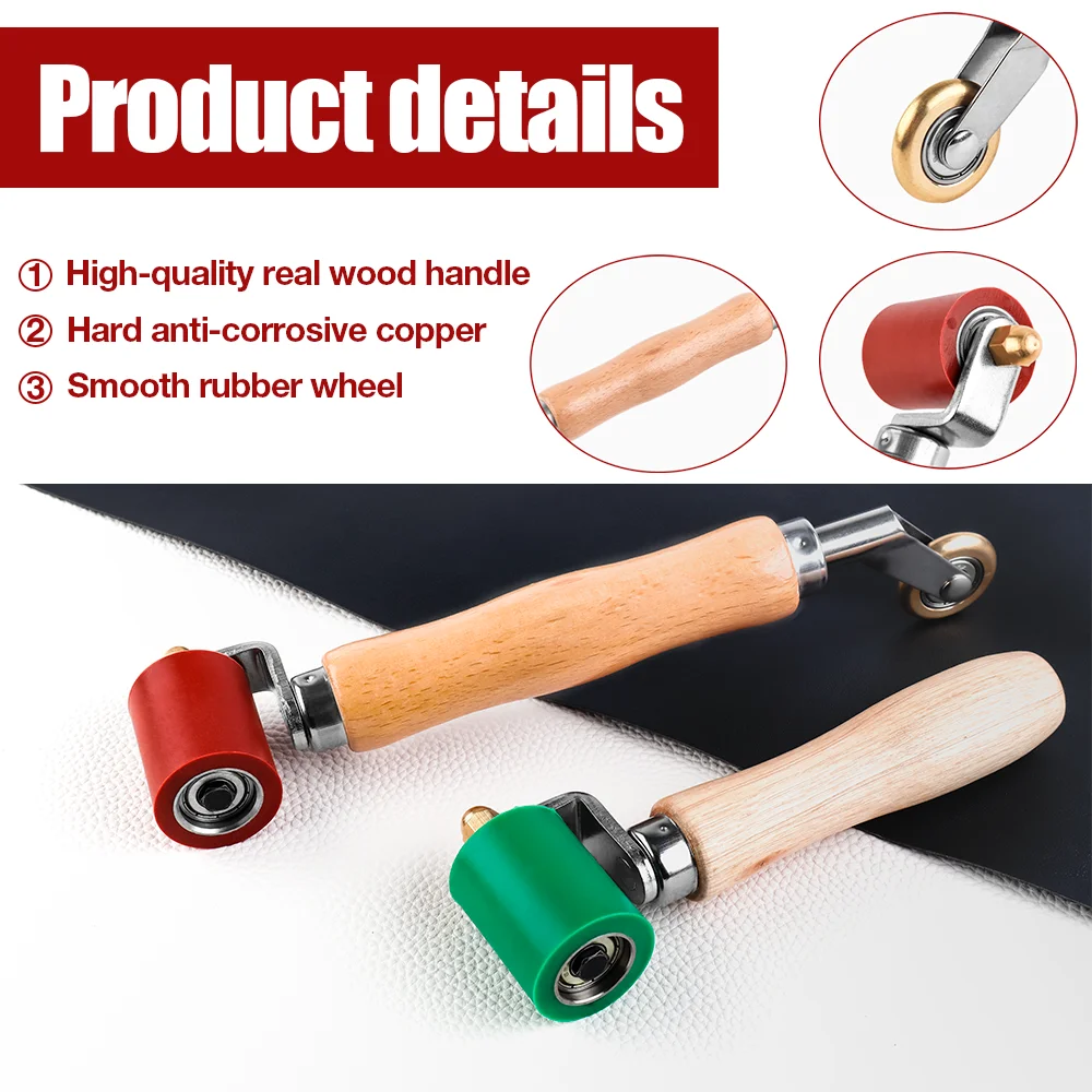 40mm Silicone Handwheel, Silicone + Brass Double-ended Seam Roller, 6mm Brass Pressure Wheel, PVC Seam Welding Tool/Welding Tool 4