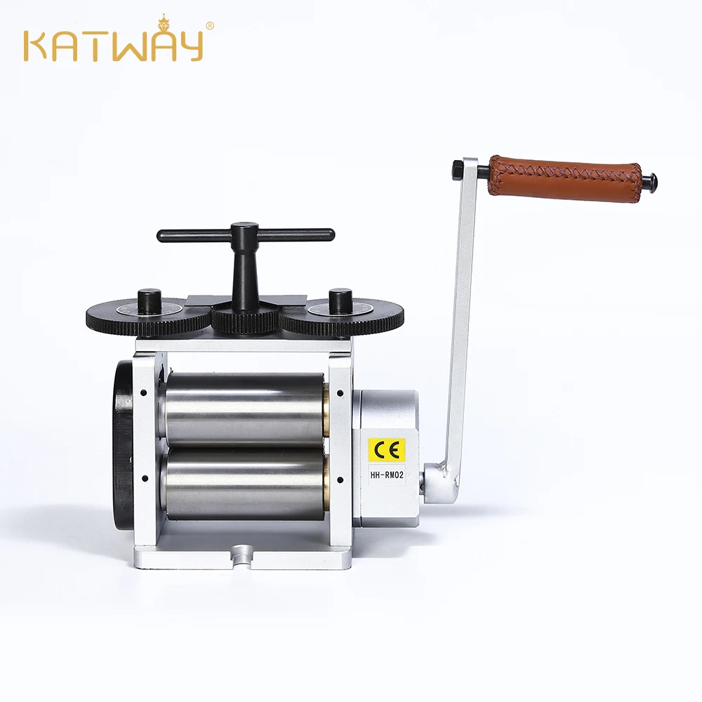 KATWAY 실버 롤링 밀 보석 공예 조각기 도구 링 제작, 주얼리 타각기, 130mm 플랫 메탈 골드 HH-RM02D