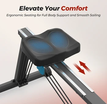 UTRYUP Sculls Rowing Machine Smooth Rowing Experience Space-Saving Ergonomic Seat Adjustable Footrests Quiet Operation Home Gym 5