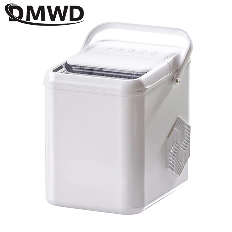 110V/220V Commercial Automatic Ice Cube Maker Portable Household Electric Bullet Round Ice Making Machine 15kg/24H Coffee Bar