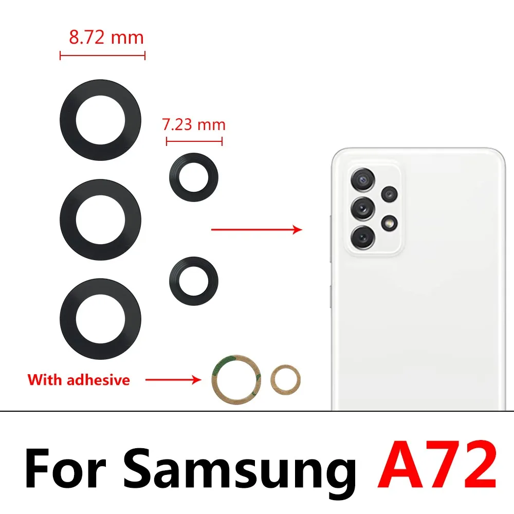 Premium Rear Back Camera Glass Lens Replacement with Adhesive Sticker