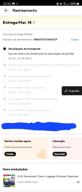 Kit 6 Necessaire Organizador De Mala De Bagagem Viagem photo review