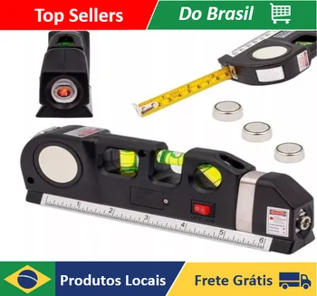 Nível Laser Profissional Trena Level Pro 3 Estágios Nivelador
