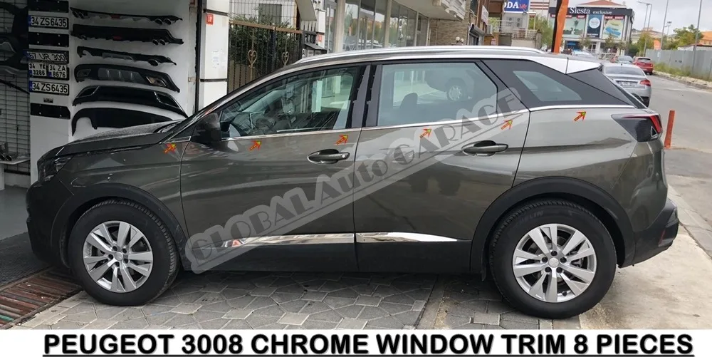 

Для Peugeot 3008 годы 2016 2017 2018 2019 2020 хромированное окно литье рама Рама автомобильный аксессуар диффузор разветвитель