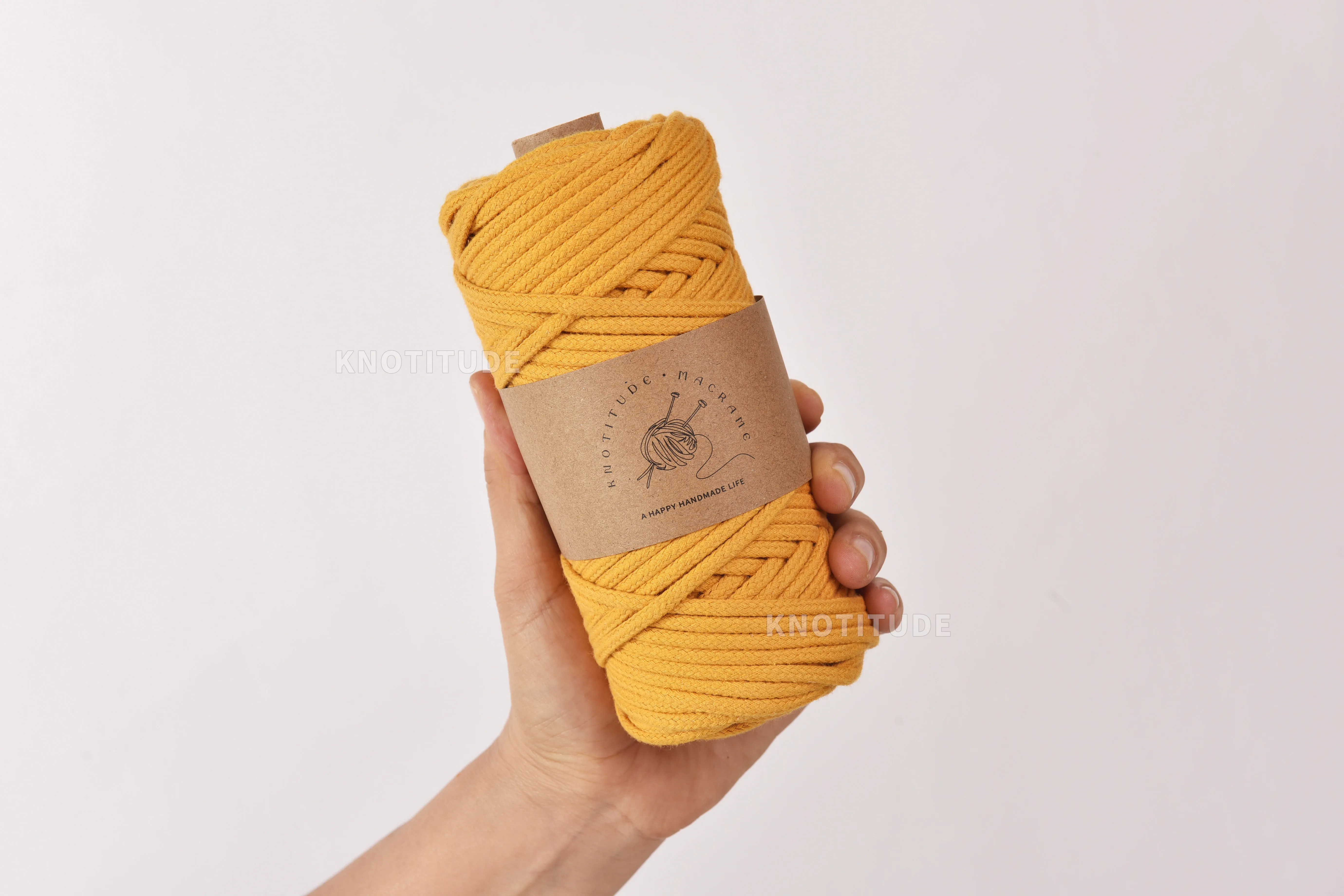 KNOTITUDE 4mm Macrame Braid Cotton Cord 50meter Pure Cotton Rope for Pet Leash Making Bracelet Knots,  DIY Craft Making 3