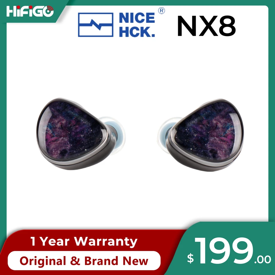 NICEHCK NX8 4.4mm（1DD+6BA+1PZT） NICEHCK NX8 Earphones 1DD+6BA+1PZT Hybrid Type 4.4mm Plug High