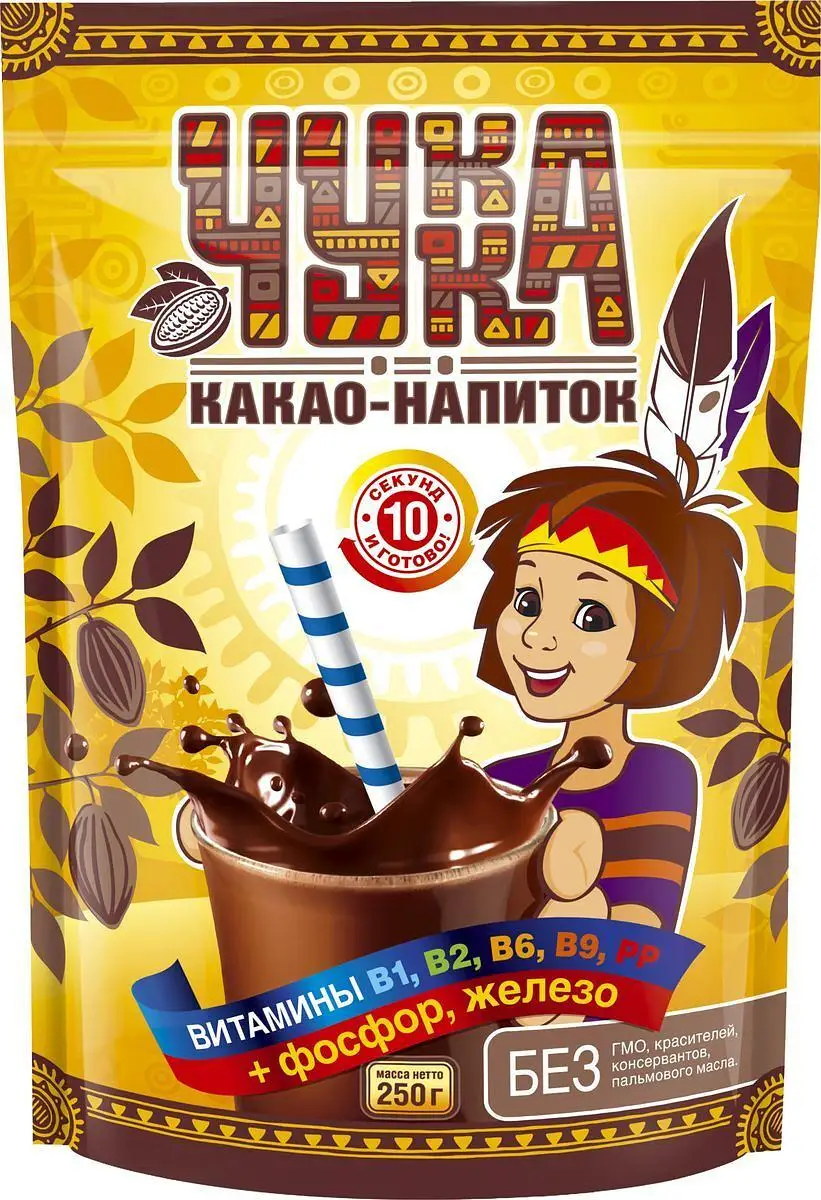 из 10 штук Чукка Какао напиток
