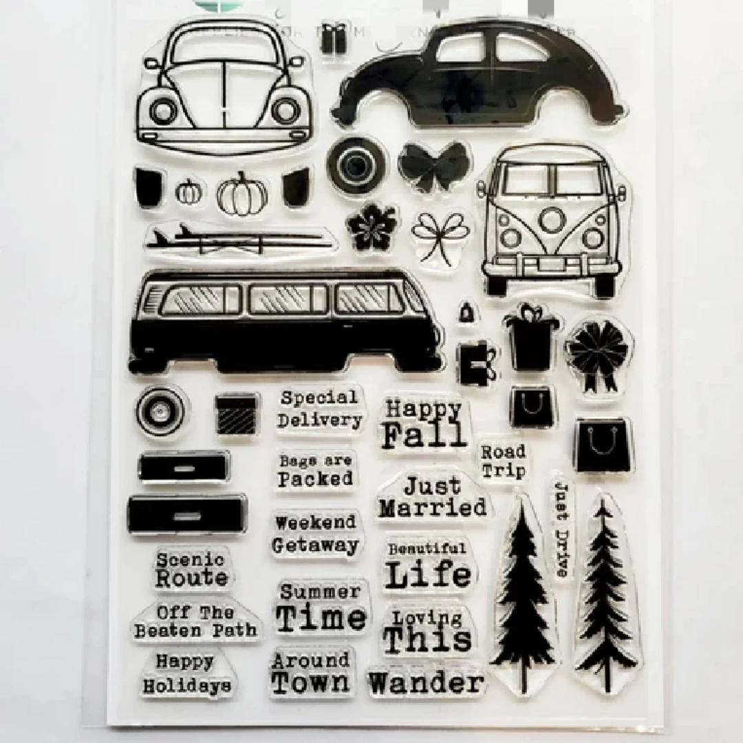 2022 New Weekend Wheels Clear Seal Stamp Fai Da Te Scrapbooking Goffratura Album Fotografico Carta Decorativa Craft Art Regalo Fatto A Mano