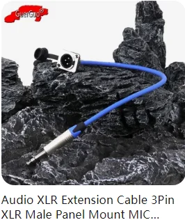 XLR-Kabel, 3-poliger Stecker auf Buchse, Kanonen-Mikrofonleitung für Pro-Aufnahmen, Verlängerungskabel, symmetrischer XLR-Mixer, Lautsprecher, Verstärker, Live – Detail 34
