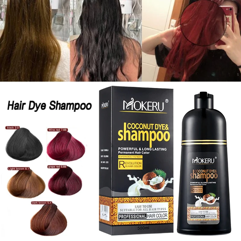Mokeru Long Lasting Hair Dye 1pc Black Hair Dye Shampoo Organic Pure  Natural Coconut Hair Dye Shampoo For Unisex Haie Dye - Hair Color -  AliExpress