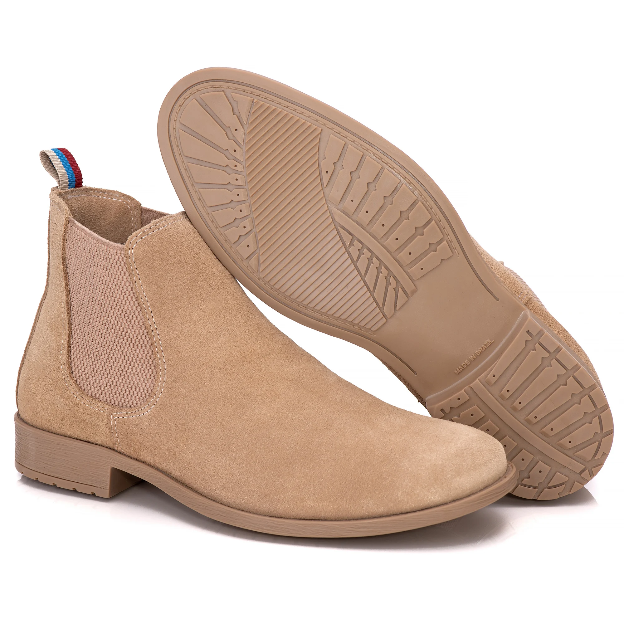 Botte en cuir pour homme, cuir, daim, extérieur élastique, confortable, moderne, Style ville