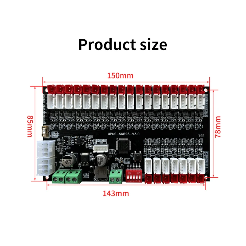 스마트 전자 캐비닛 잠금 제어 보드, 스마트 로커 보관 캐비닛 컨트롤러, LED 조명 포함, 25CH, 12V, 24V