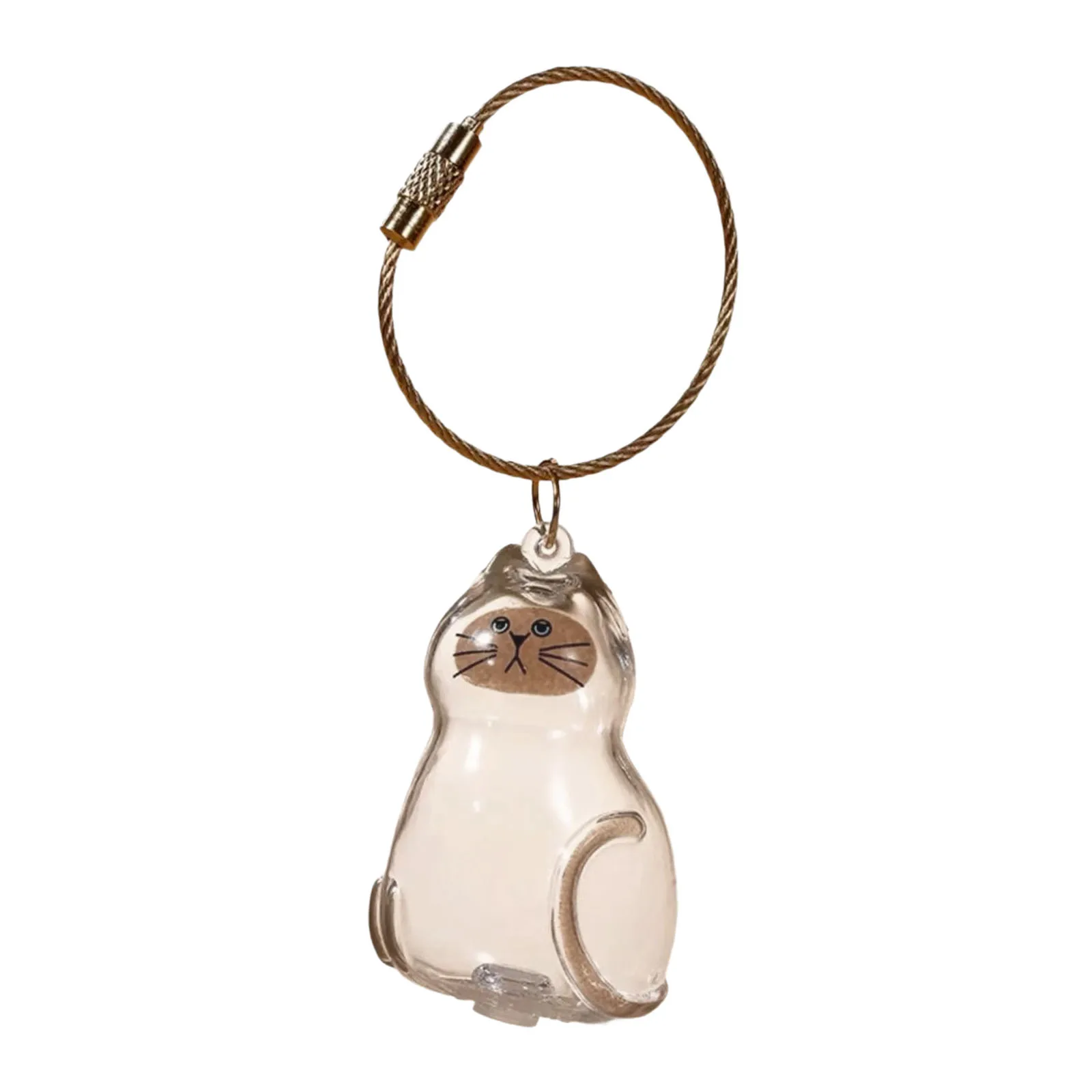 NIXUGUANG Pet Hair Memorial Keychain - Transparent Acrylic Bottle For Storing Cat/Dog Fur