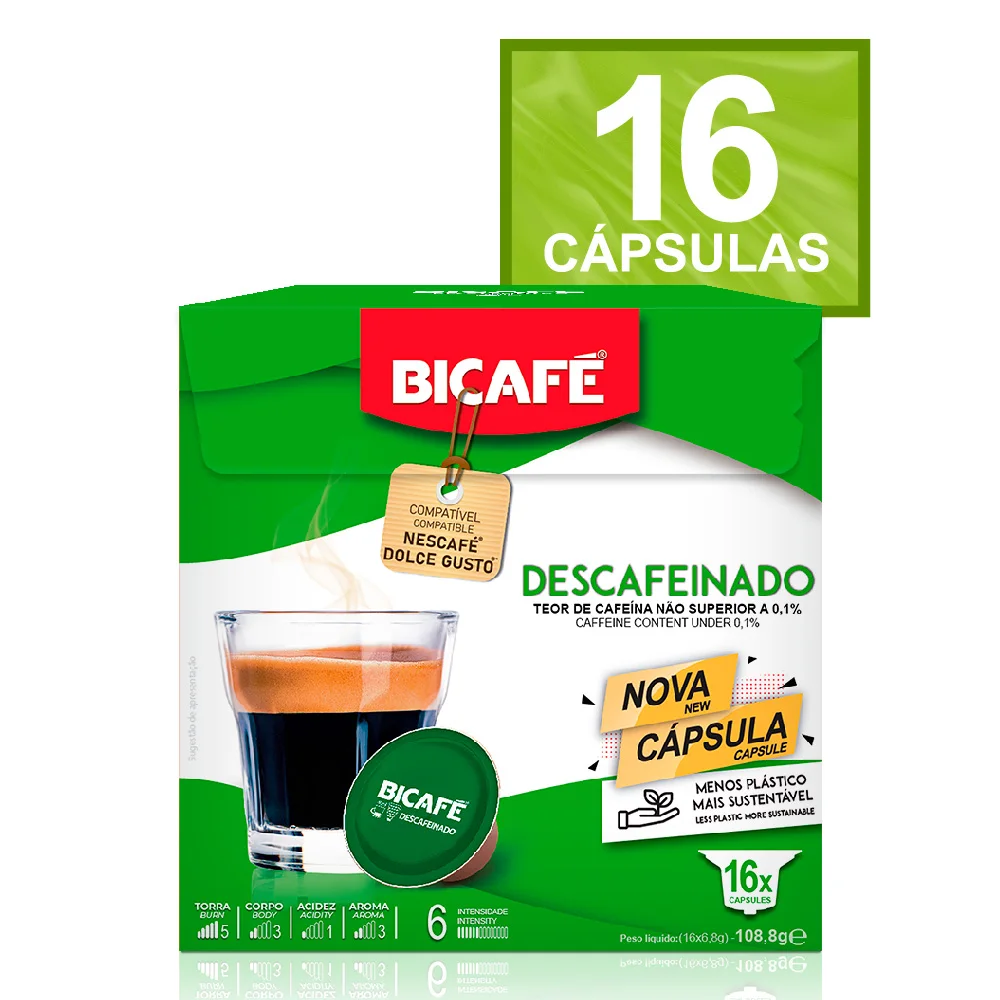 Cápsula Bicafé Descafeinado P/ Máquinas Dolce Gusto*