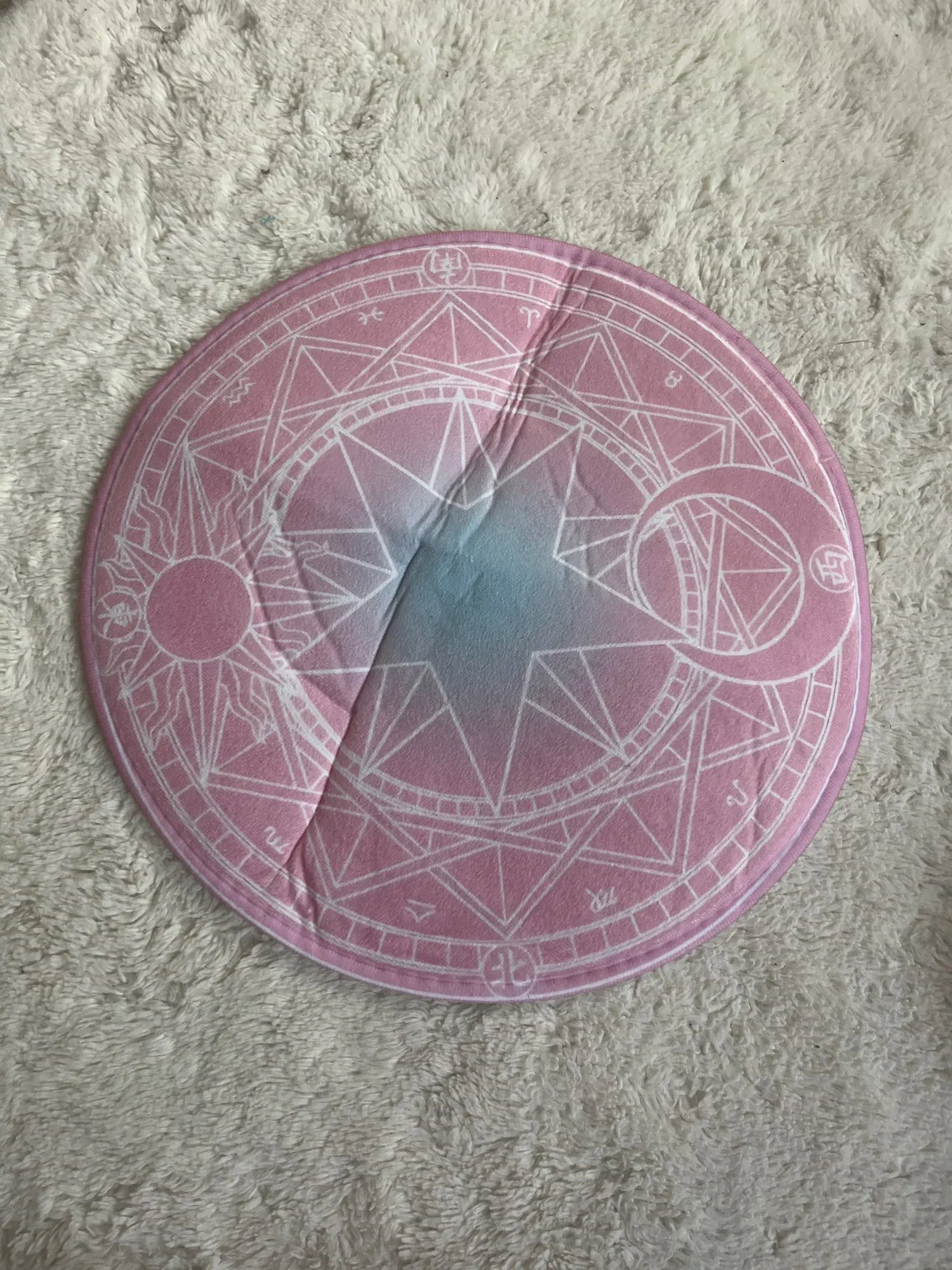 Bedroom decor pink Magic Star Array carpet Living Room balcony non-slip floormats Cartoon circular bedside area carpets rugs photo review