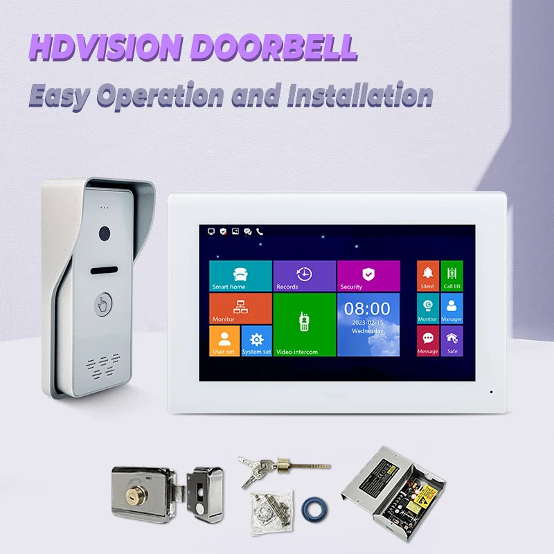 

Top Sales IP Video Doorbell Intercom Easy to Install and Operate One Key to Call Video Door Phone Intercom