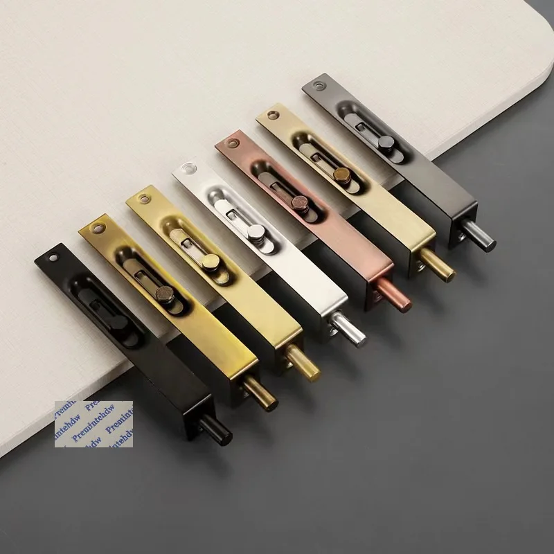 2Pcs 10-30CM Conceal Built-in Flush Slide Bolt Wooden Door Floor Latch