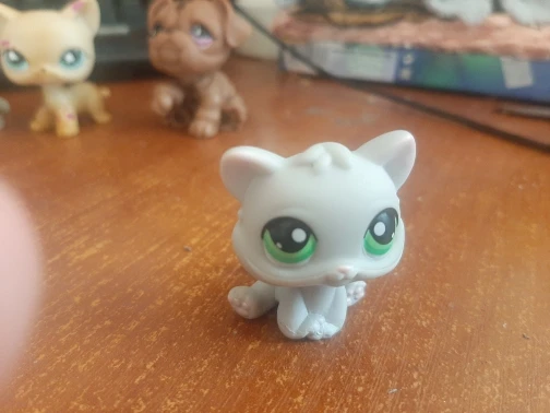 LPS CAT rare Littlest pet shop cute toys standing short hair cat original  kitten husky puppy dog fox animal old bobble head toys