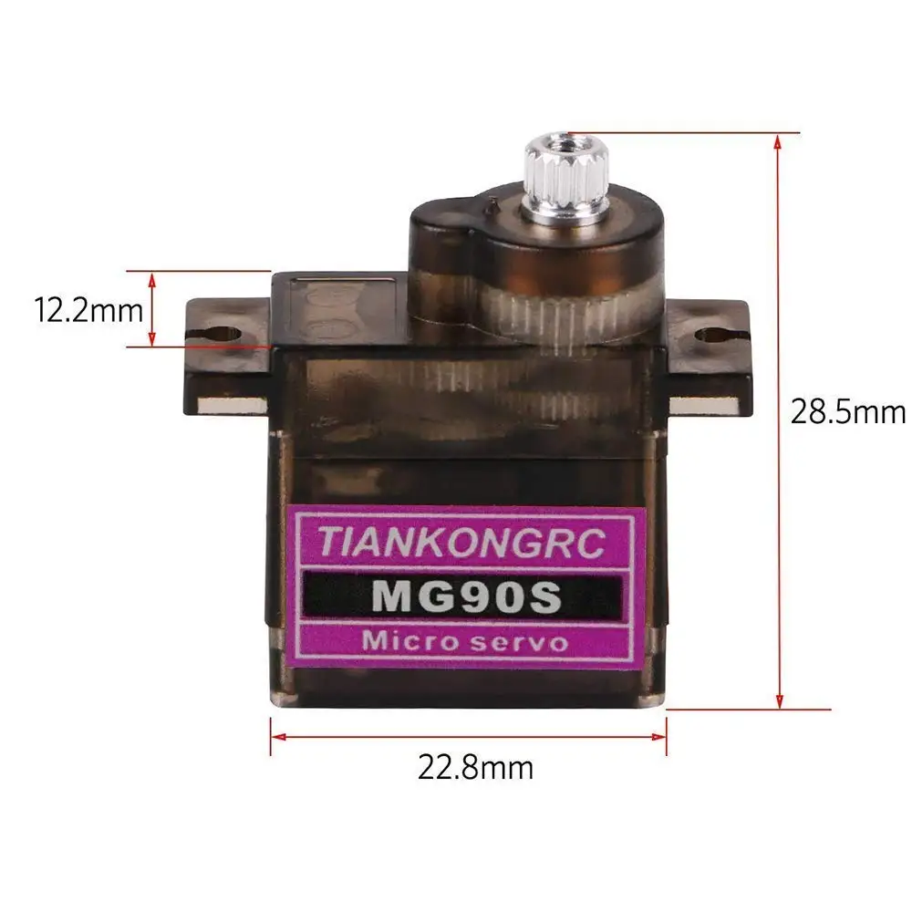 MG90S 9g Micro Metal Gear Servo Motor - 180° Rotation, 2kg/cm Torque, For RC Cars, Arduino, Robotics - View #8