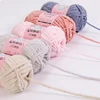 1 Roll 57m /50G Yarn Bright Silk Chenille Ice Strip Suitable for DIY Scarf, Blanket, Doll and Other Hand Knitting Projects 100% Polyester Yarn 4