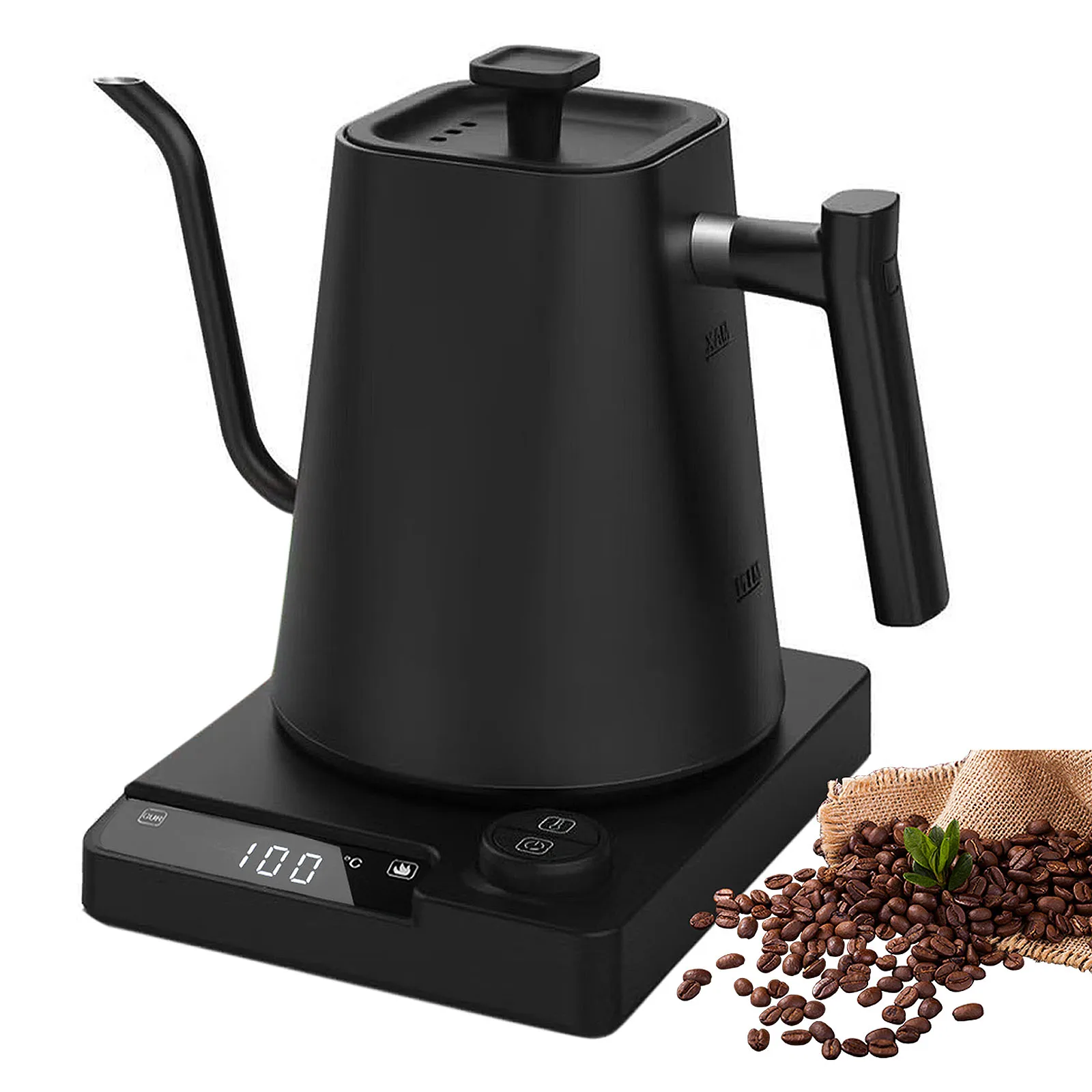 غلاية قهوة كهربائية 1 لتر شاشة ديجيتال