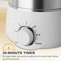 Egg Cooker - CACHOO 14-Egg Capacity Electric Hard Boiled Stainless Steel Egg Cooker with 30-Min Timer and Auto Shut-Off 2