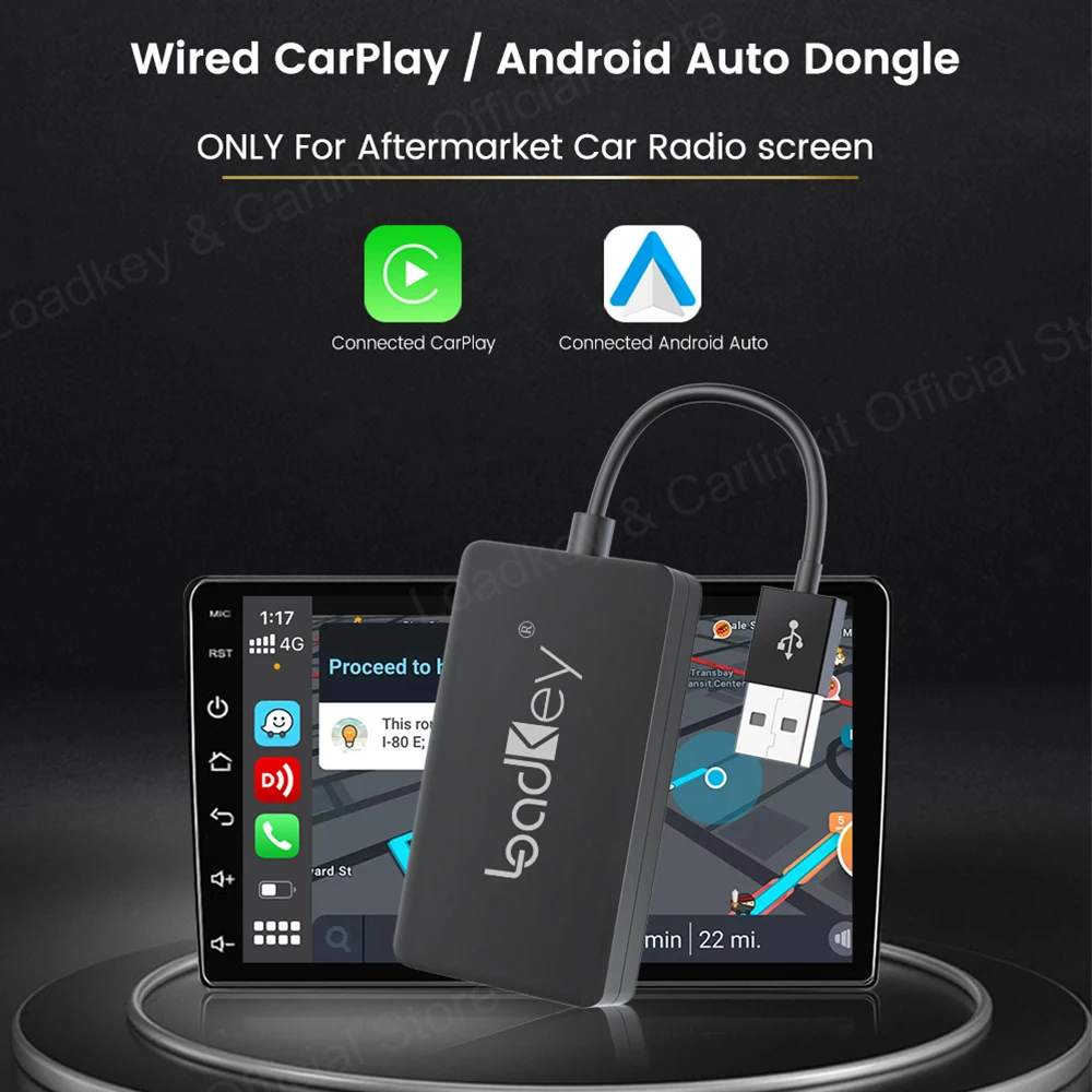 Loadkey Carlinkit-ī÷ ȵ̵ ڵ    Ƽ, Ariplay USB ̼ ÷̾, ڵ  ȵ̵ ȭ