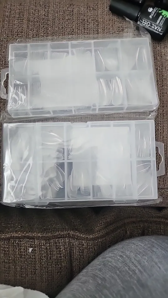 120Pcs Full Cover Press On Nail Tips Stiletto Almond Square Coffin French False Fake Soak Off Gel Nail Extension Tips Capsule photo review