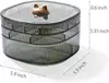 3-Tier Clear Stackable Earring Organizer - Jewelry Display Case with Lid for Rings/Necklaces (Green Compact Storage Box) 6