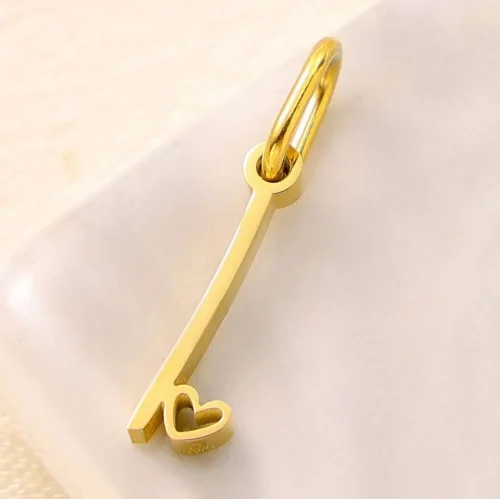 Personalized Initial Heart Necklace - Stainless Steel Jewelry Charm
