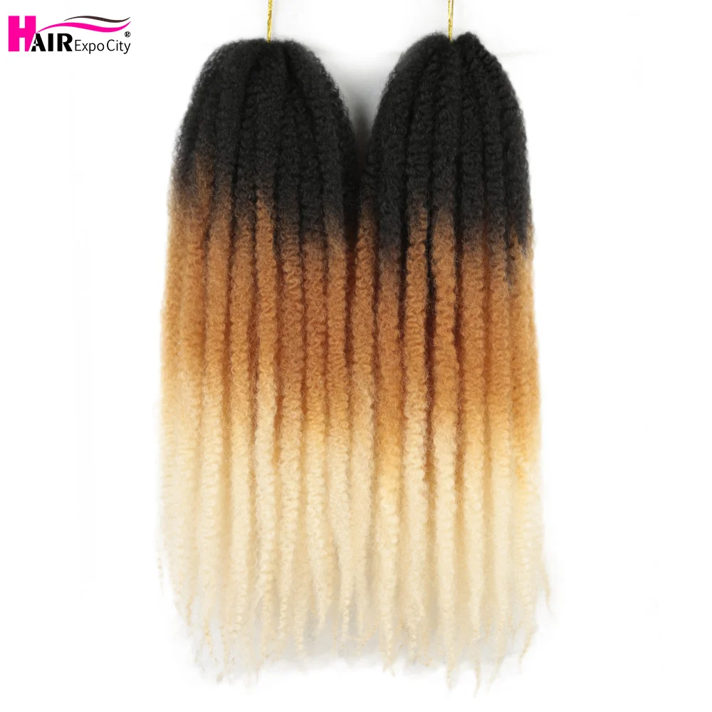 Marley Twist Braiding Hair 24 Inch Crochet Braids Long Afro Kinky Synthetic Hair For Twists Braiding Extensions Hair Expo City 2