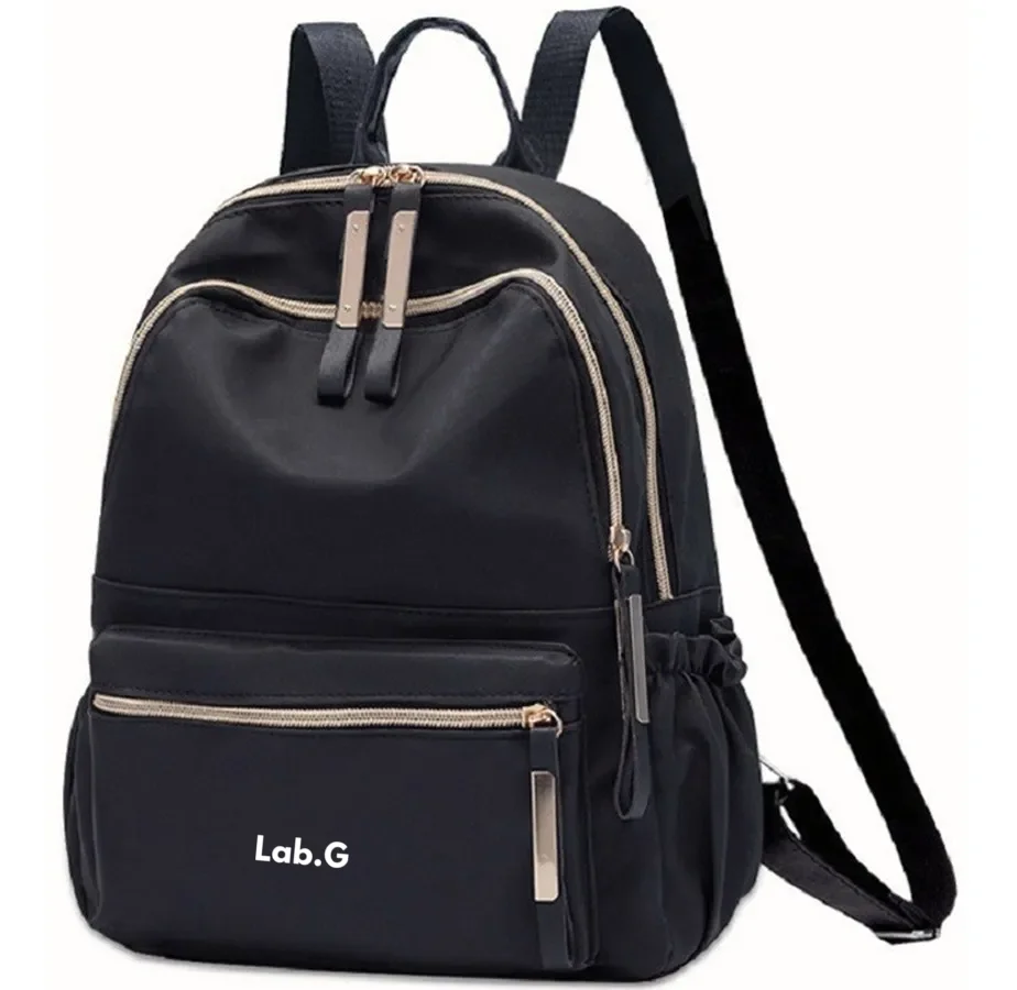 Mochila De Moda Impermeable Cierre Antirrobo Negra LAB.G