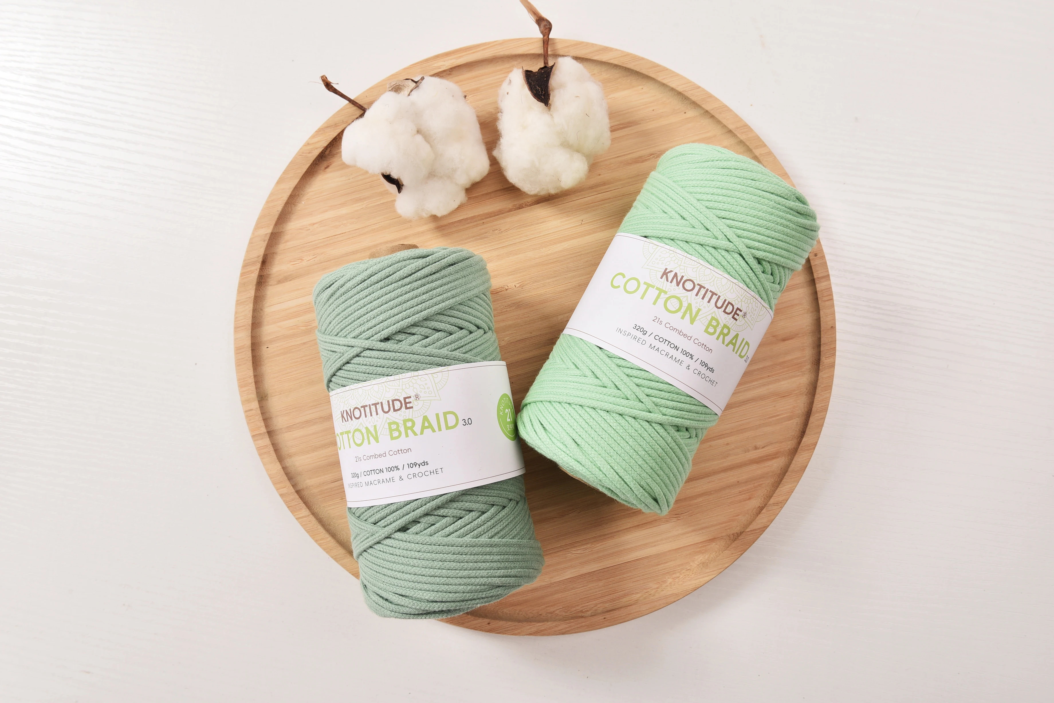KNOTITUDE 3mm Macrame Braid Cotton Cord 109Yards Pure Cotton Rope for Bracelet Knots,  DIY Craft Making 2