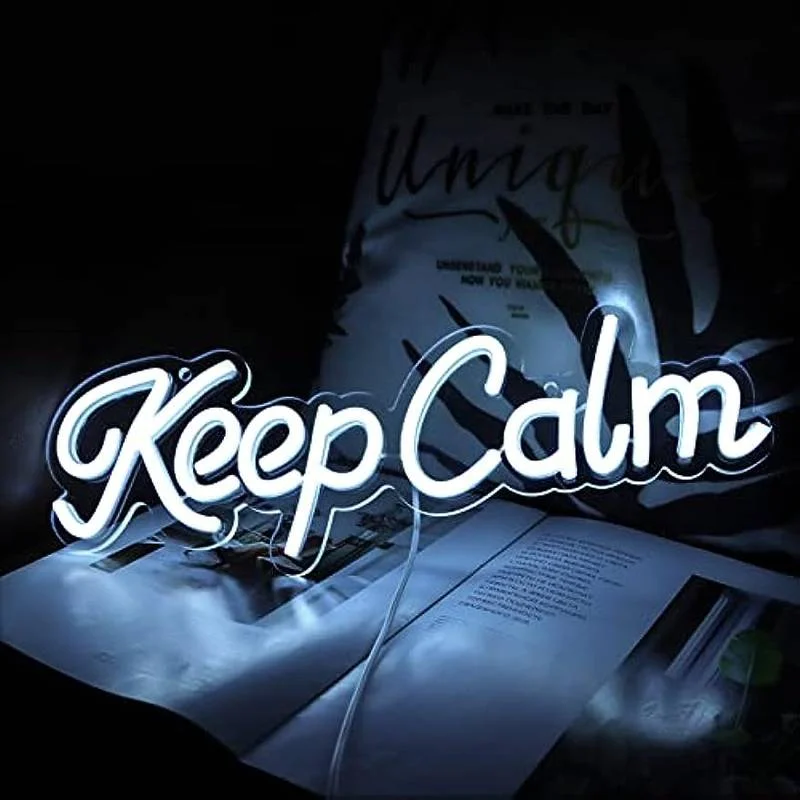 

Keep Calm Led Wwall Decoration Home Living Room Decoration Suitable For Quiet Occasions In Libraries Hospitals Reminder Lights