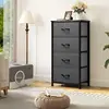 4-Drawer Fabric Storage Tower, Sturdy Steel Frame with Wooden Top, Perfect for Bedroom, Living Room, or Closet Organization 1