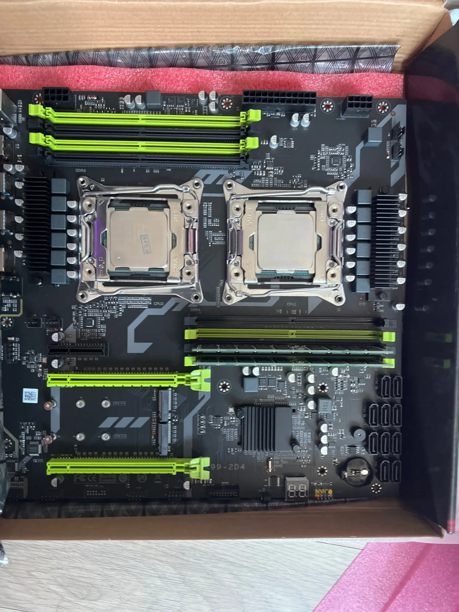 ZSUS X99 Dual CPU Motherboard Kit Xeon E5 2680 V4 with DDR4 32GB