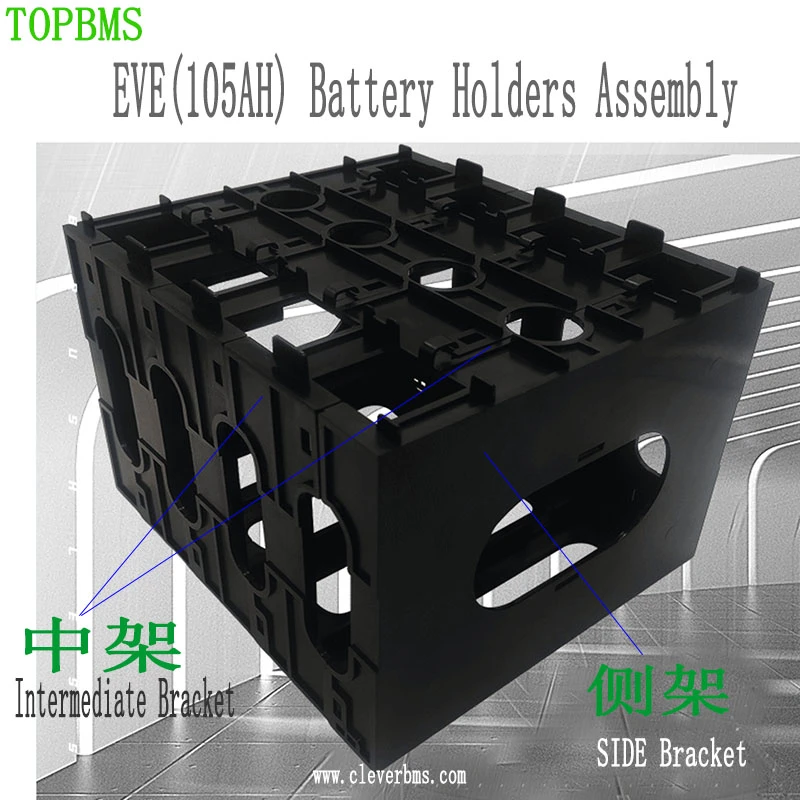 TOPBMS EVE 105AH 3.2V LiFePo4 Battery Bracket Holders Side Bracket Intermediate Bracket Plastic