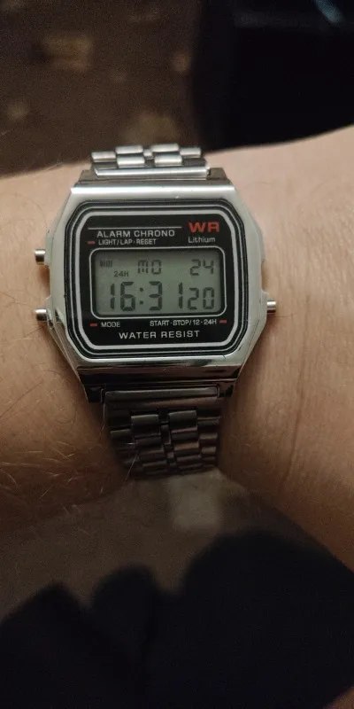 Retro Square Digital Watch for Women & Men - Rose Gold Silver photo review