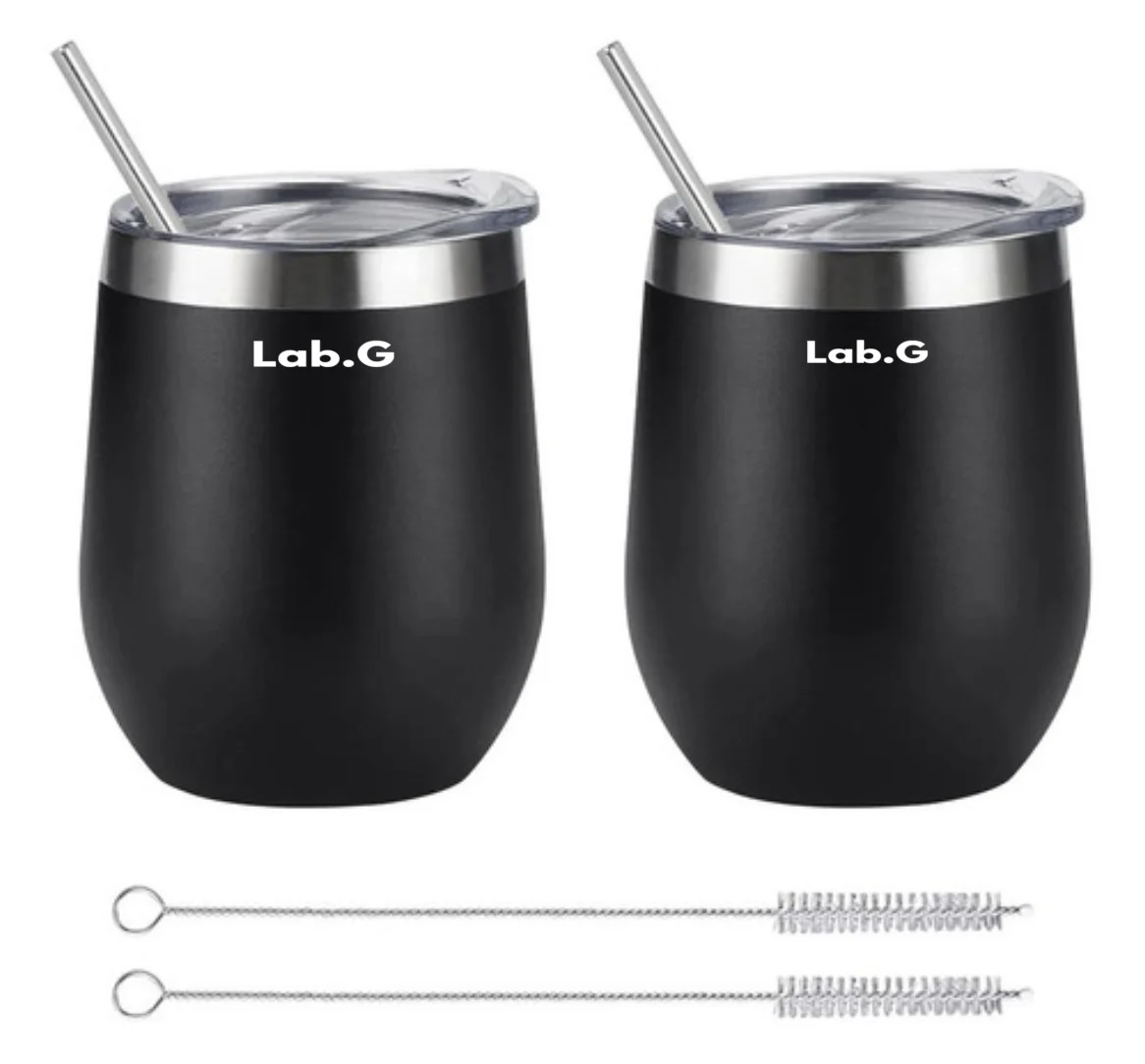Vaso Termico Acero Inoxidable Vino Café Te Negro 12 oz Lab.G