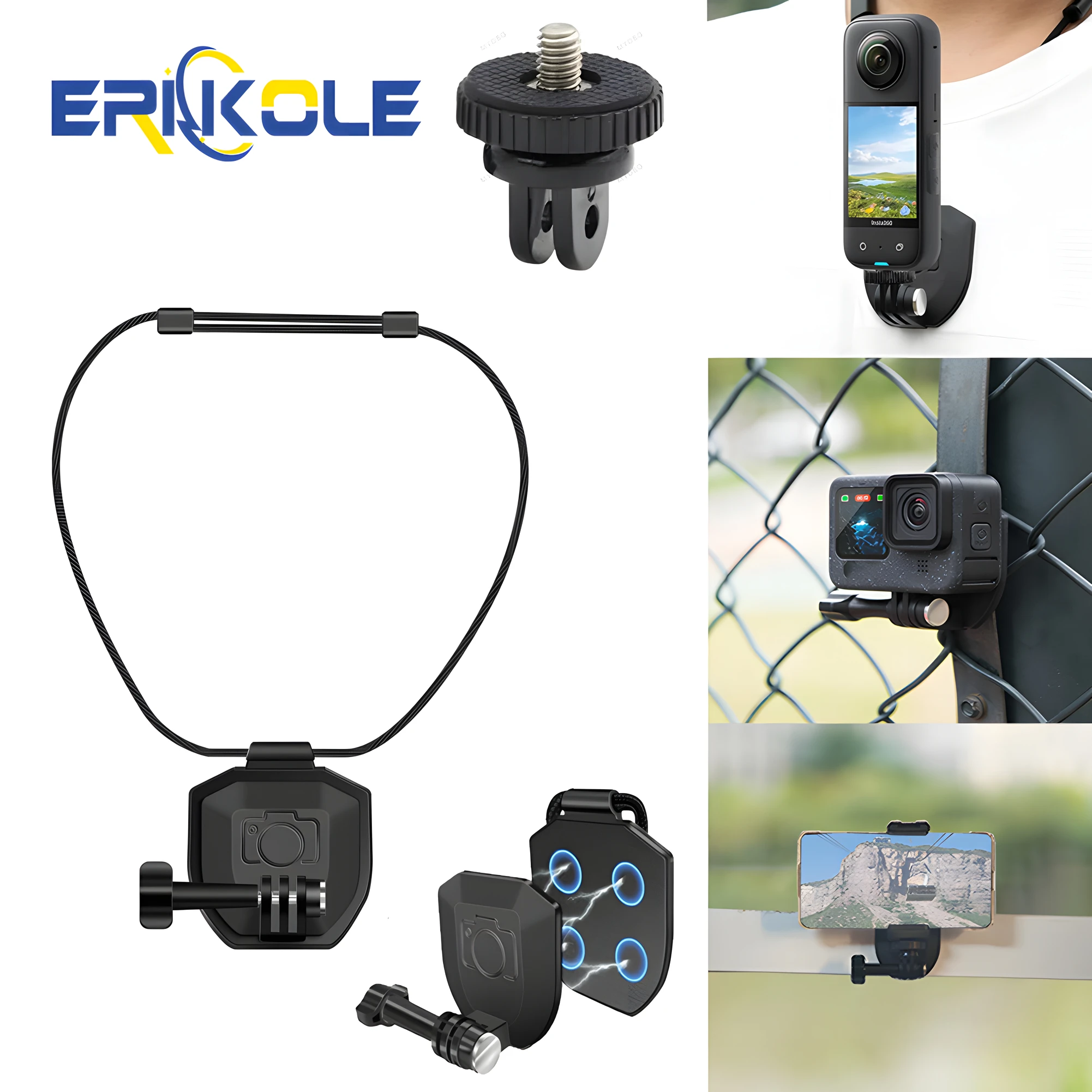 Magnetic Neck and Chest Strap Mount Bracket
